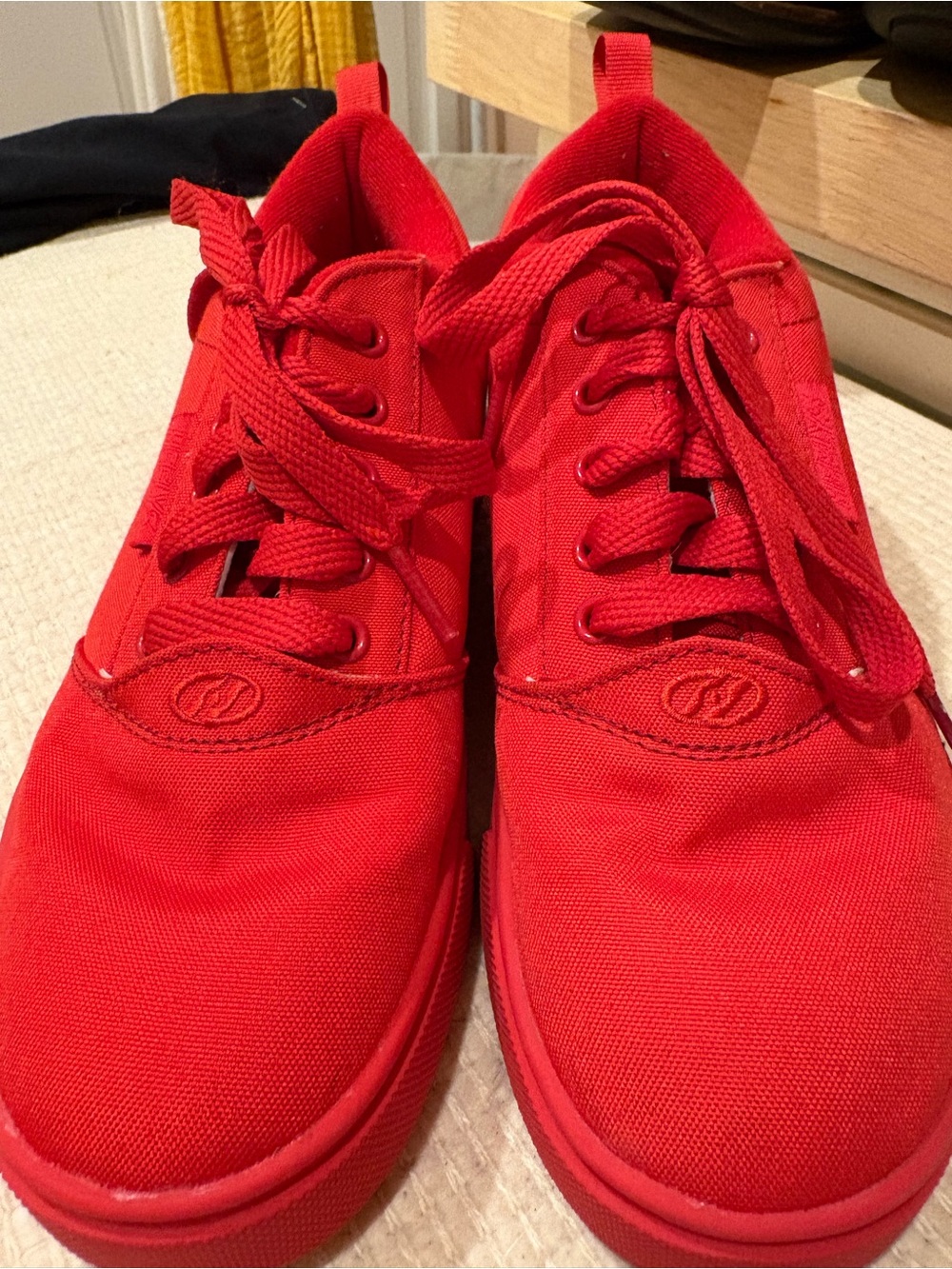 Heelys Kids Red Canvas Lace-Up Skate Shoes